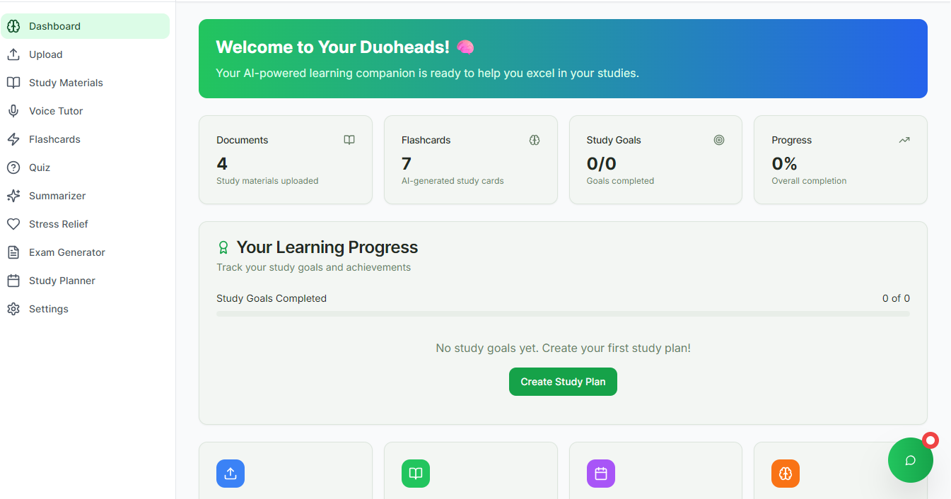 Duoheads Dashboard Preview